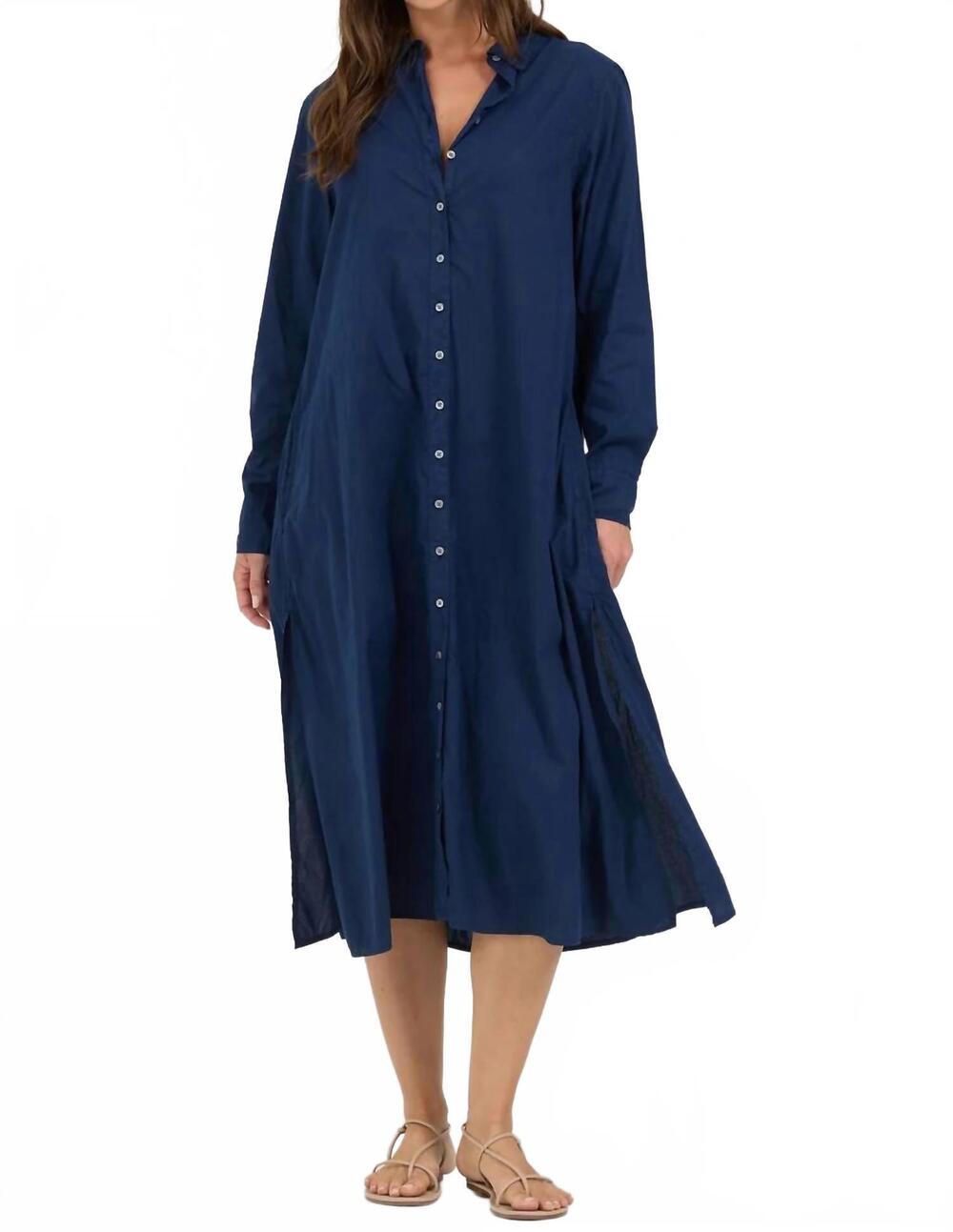 NEW DEAR JOHN DENIM loden poplin dress in black iris